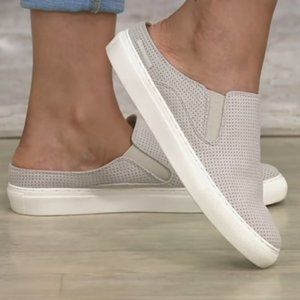 Skechers Natural Vaso Mitad Perforated Slide Mules Womens Sz 9.5